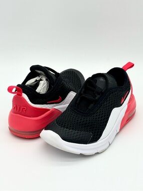 Nike Air Max Motion 2 TD Black Red Toddler Shoes 10C AO2744-007 Athletic Sneaker